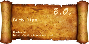 Buch Olga névjegykártya